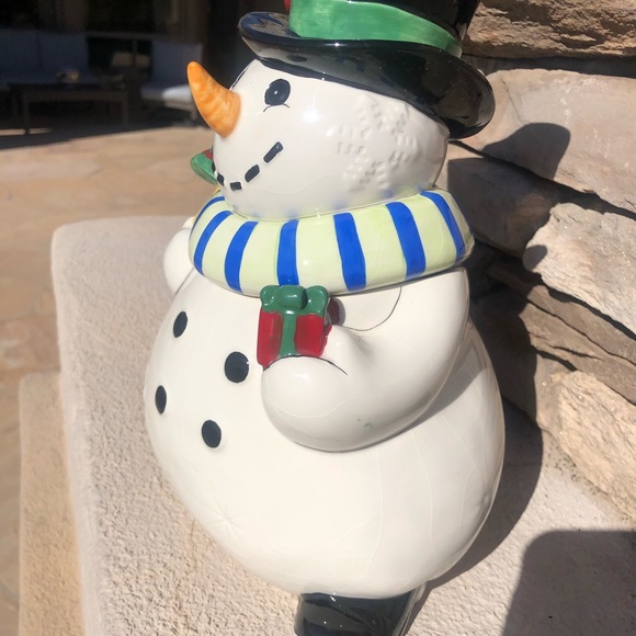 Christmas cookie jar snowman by Fritz and Floyd - Picture 13 of 16